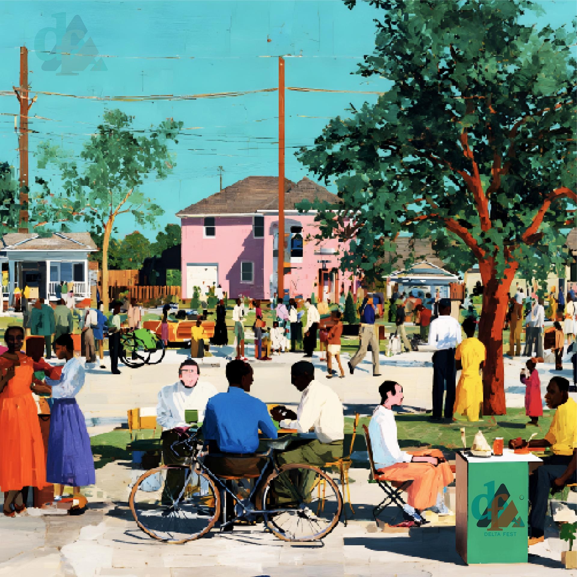 Block Party — DELTA FEST artwork by Kaid + Mathelier